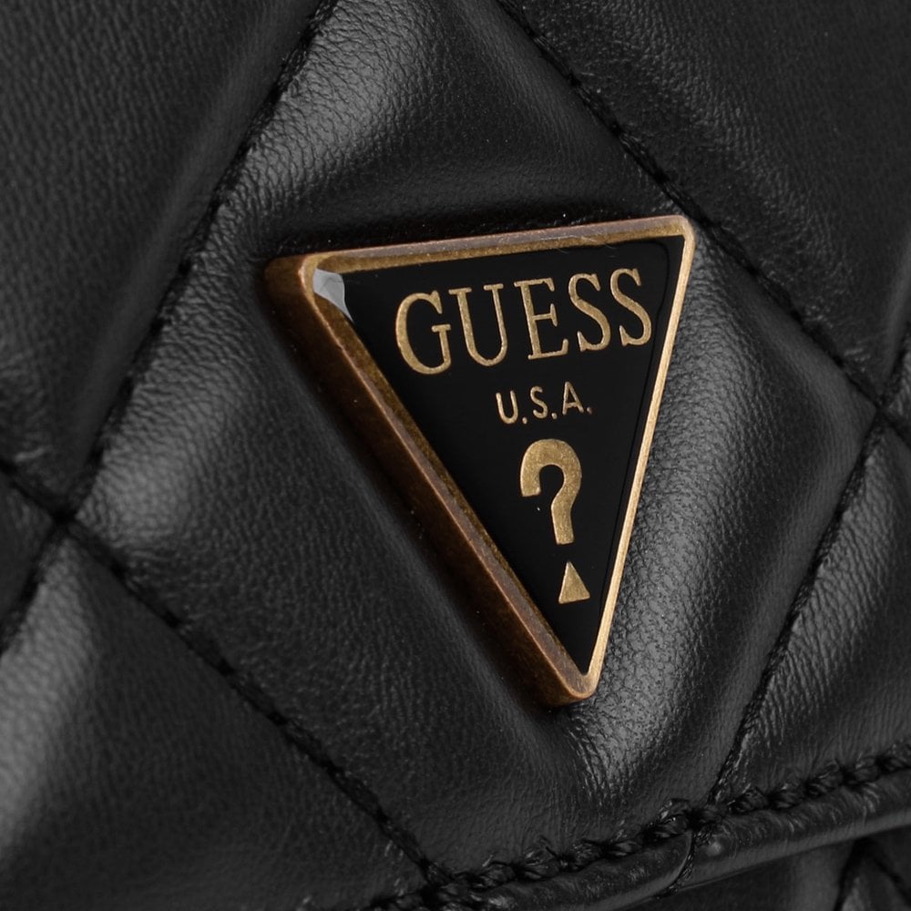 Cessily Quilted Convertible Black Cross-Body Bag