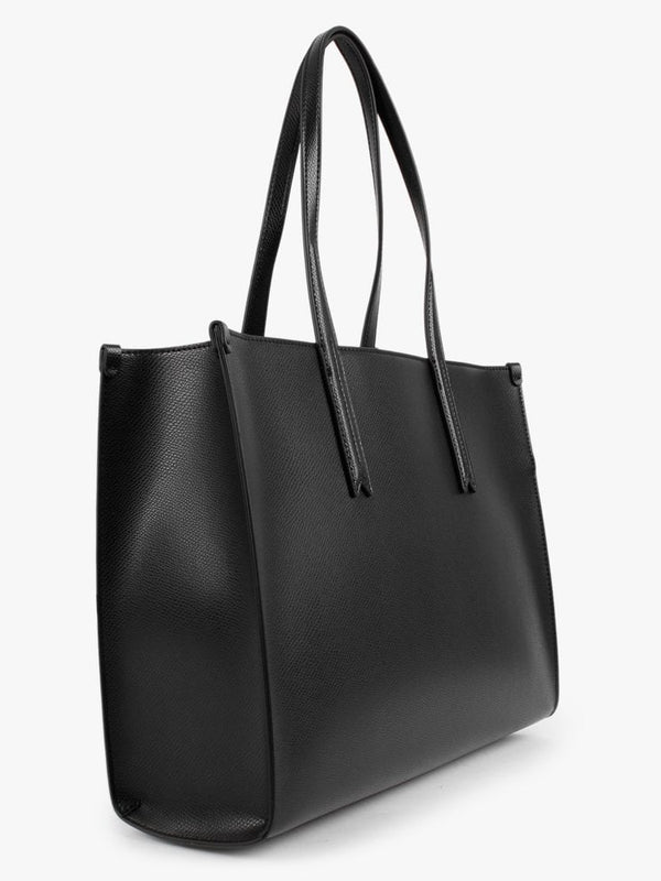 Frida II Black Textured Shopper Bag