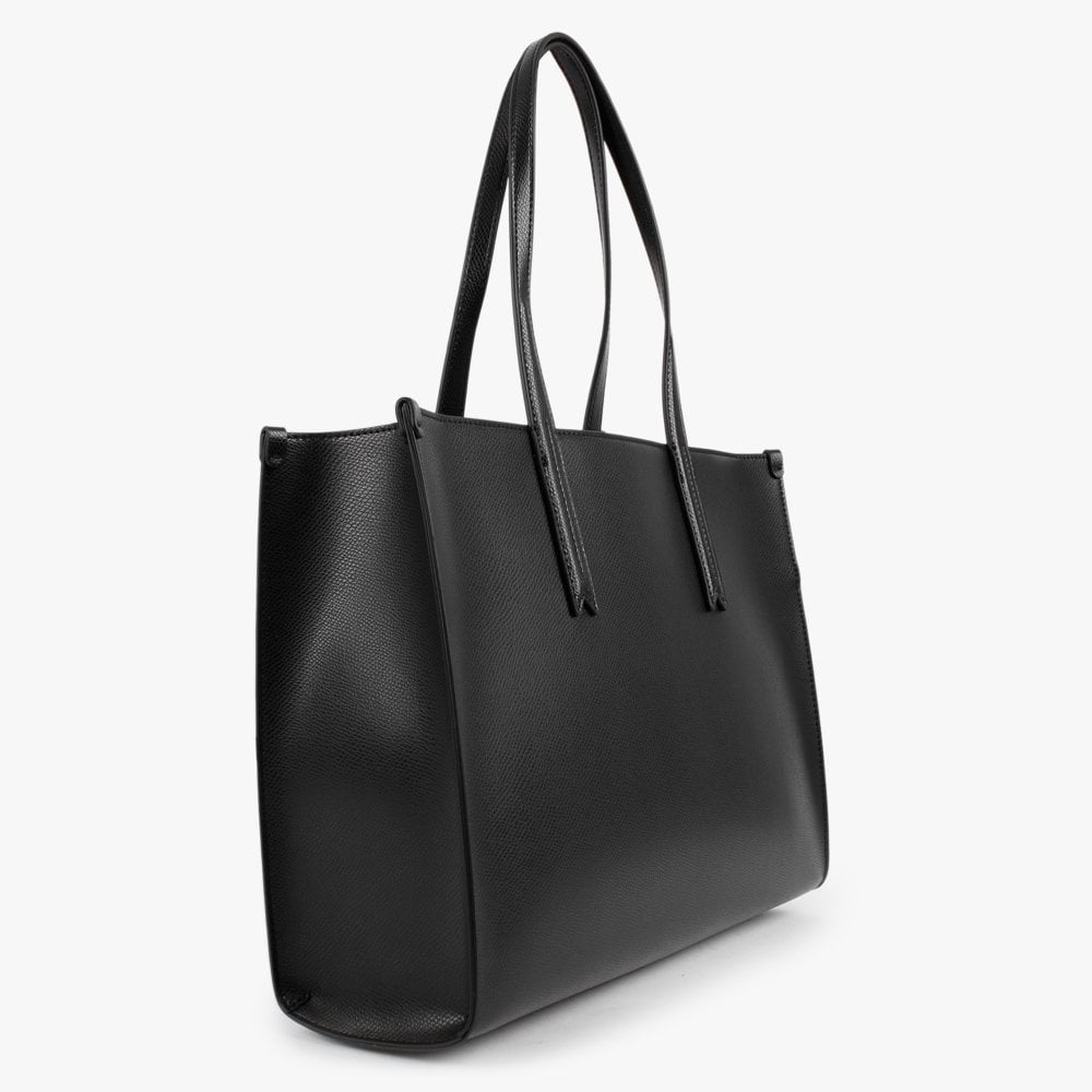 Frida II Black Textured Shopper Bag