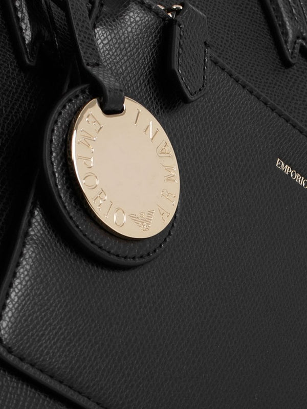 Frida II Black Textured Shopper Bag