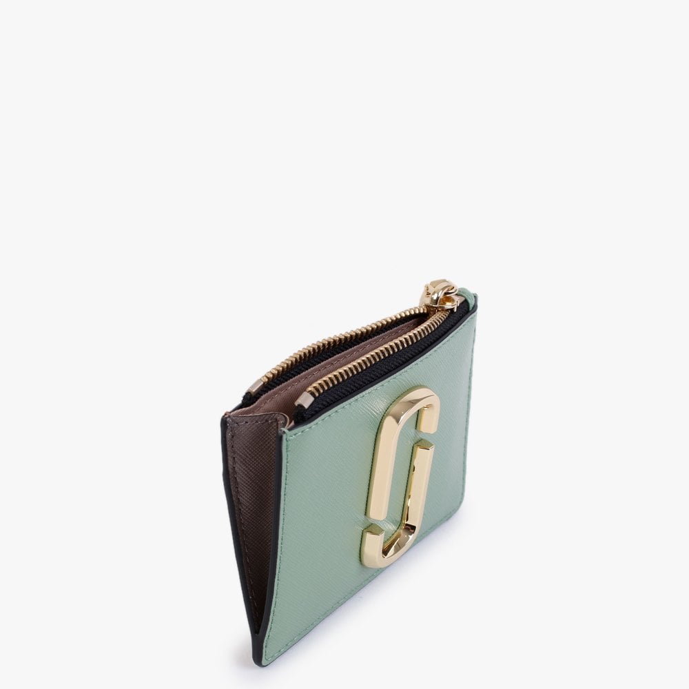 The Snapshot Top Zip Aspen Green Multi Leather Wallet