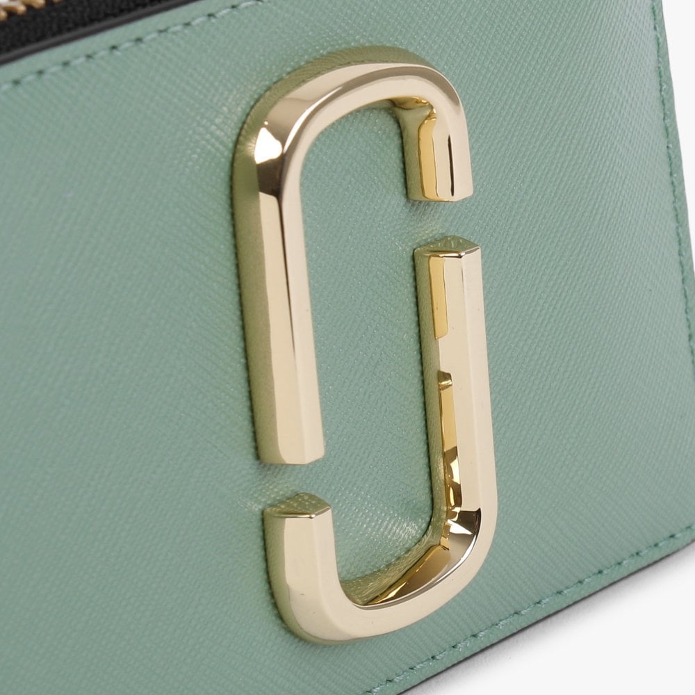 The Snapshot Top Zip Aspen Green Multi Leather Wallet