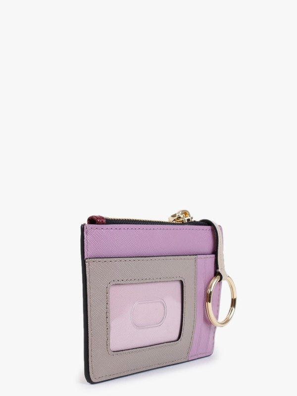 The Snapshot Top Zip Vachetta Red Multi Leather Wallet