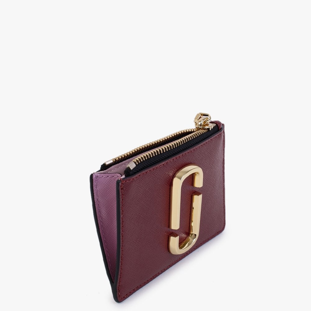 The Snapshot Top Zip Vachetta Red Multi Leather Wallet