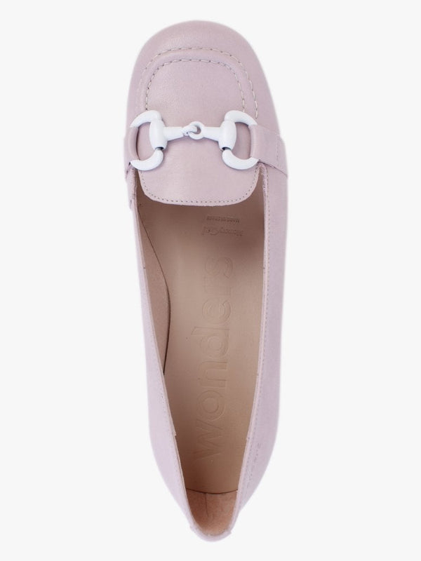 Corda Purple Leather Heeled Loafers