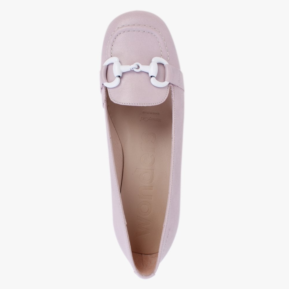 Corda Purple Leather Heeled Loafers