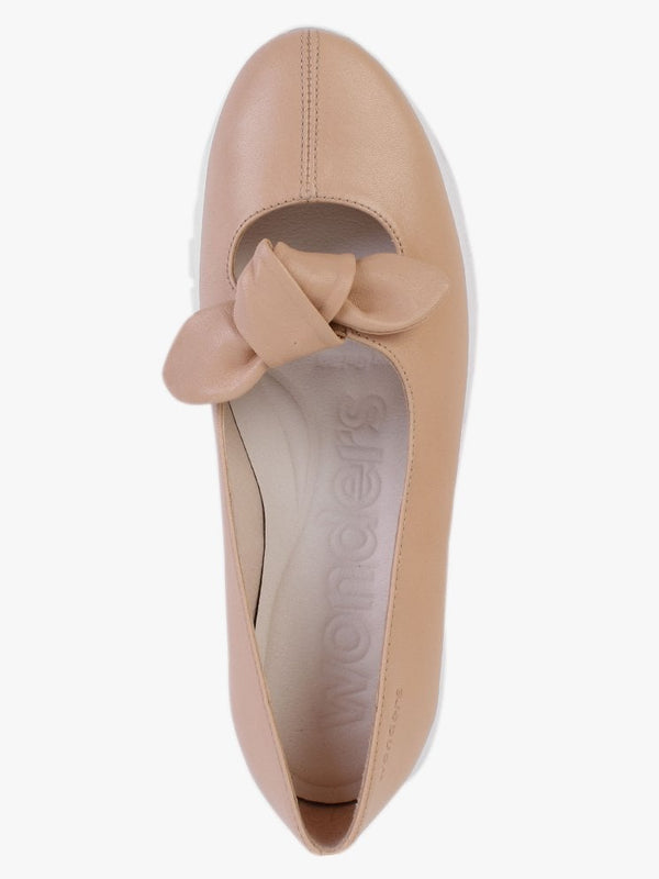 Interval Pink Leather Low Wedge Loafers