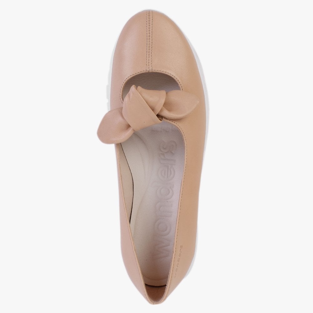 Interval Pink Leather Low Wedge Loafers