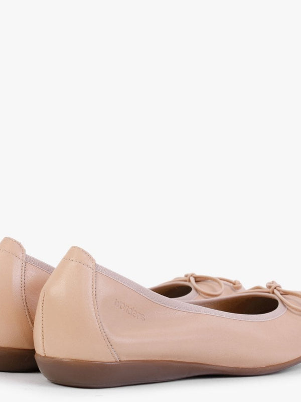 Tremolo Pink Leather Ballerina Pumps