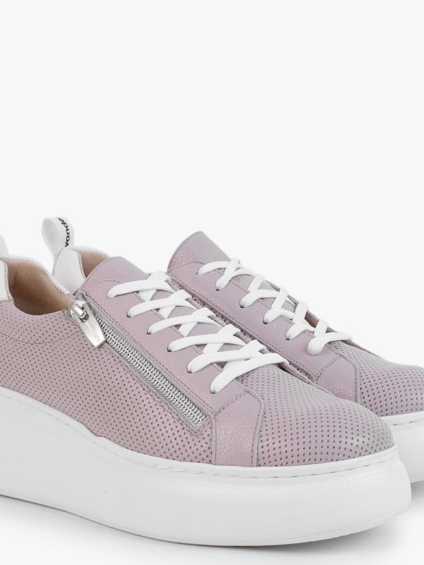 Chorus Purple Leather Flatform Trainers
