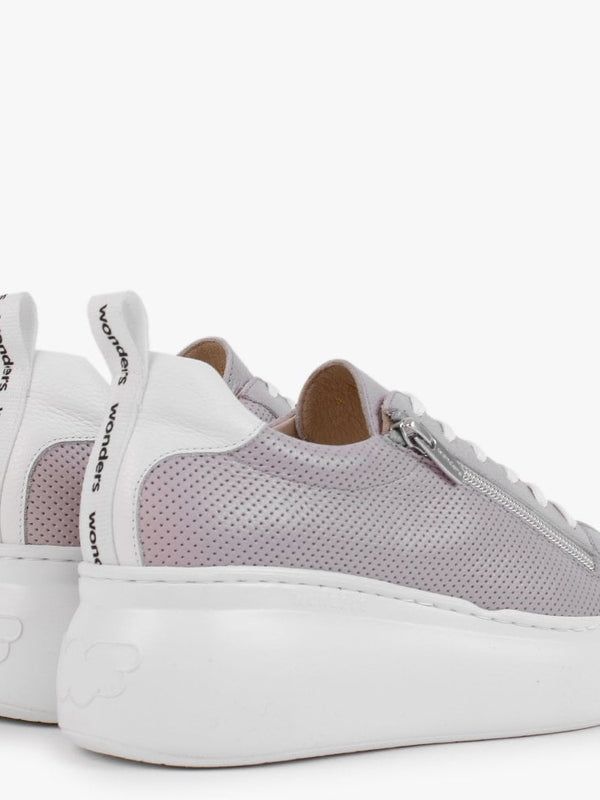 Chorus Purple Leather Flatform Trainers