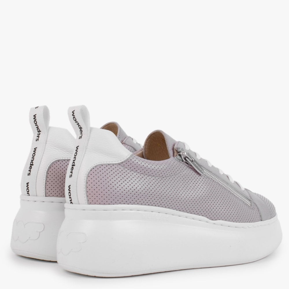 Chorus Purple Leather Flatform Trainers