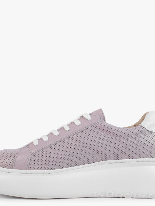 Chorus Purple Leather Flatform Trainers
