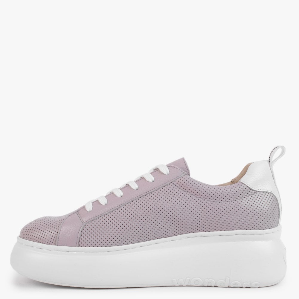 Chorus Purple Leather Flatform Trainers