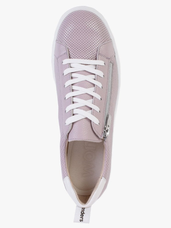 Chorus Purple Leather Flatform Trainers