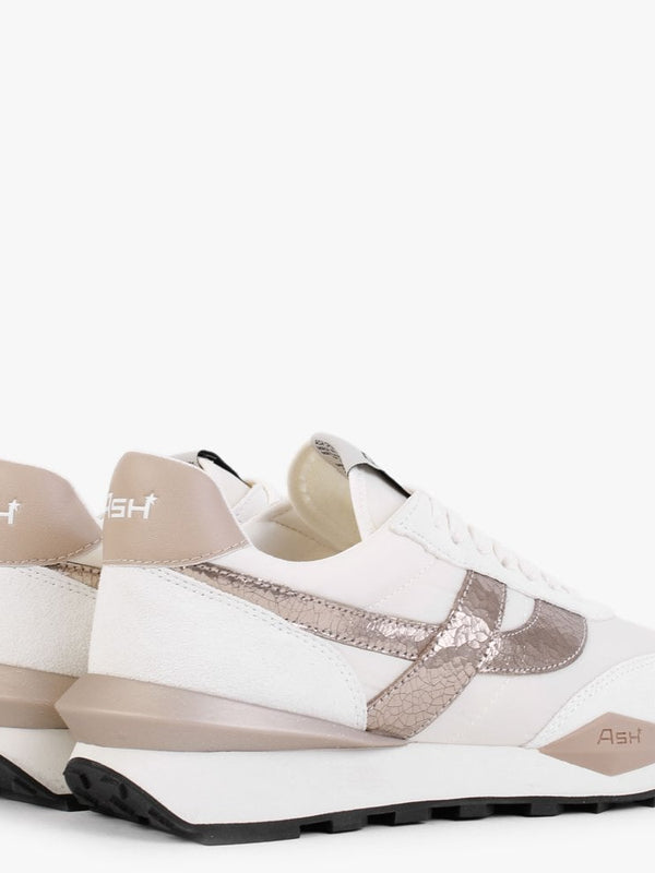 Spider 168 Chrome Free White Gold Suede Eco Trainers