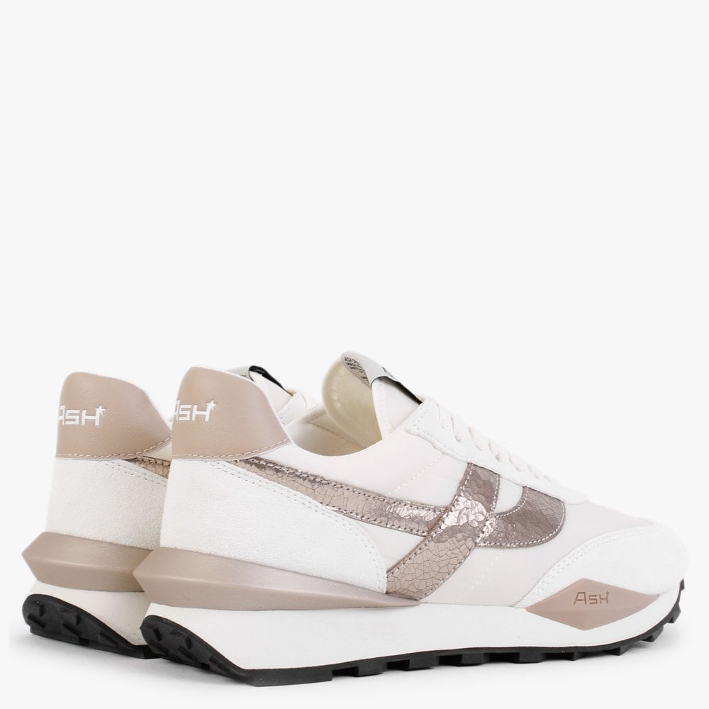 Spider 168 Chrome Free White Gold Suede Eco Trainers