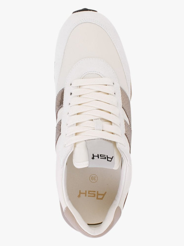 Spider 168 Chrome Free White Gold Suede Eco Trainers