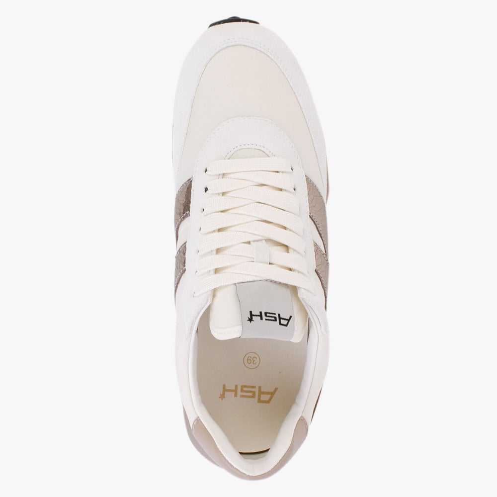 Spider 168 Chrome Free White Gold Suede Eco Trainers