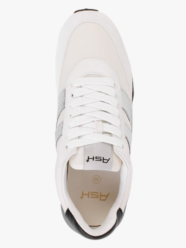 Spider 168 Chrome Free White Silver Suede Eco Trainers