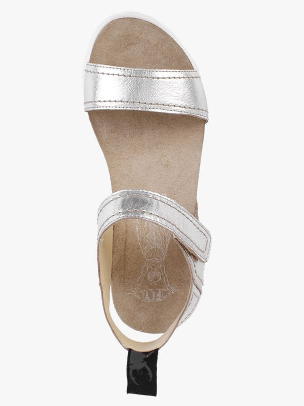 Sena Silver Leather Sporty Sandals