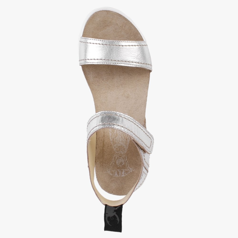 Sena Silver Leather Sporty Sandals