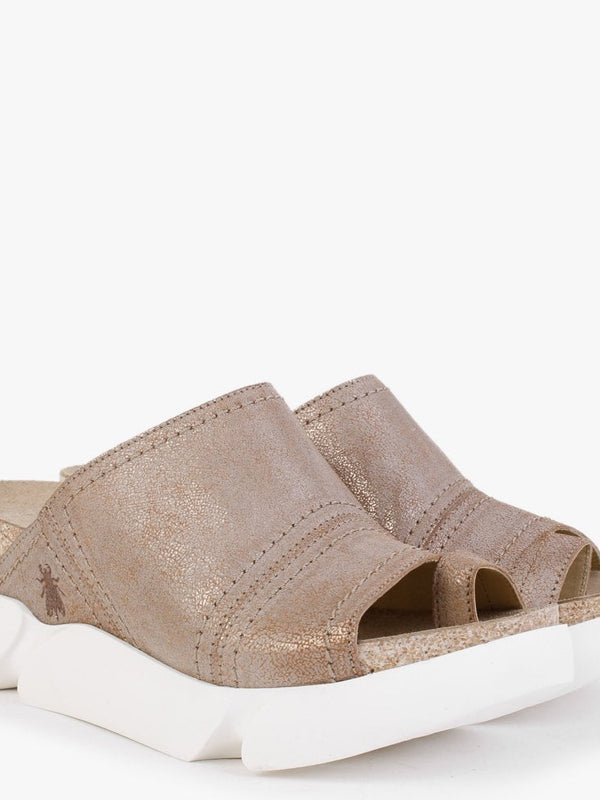 Sive Luna Leather Toe Loop Mules