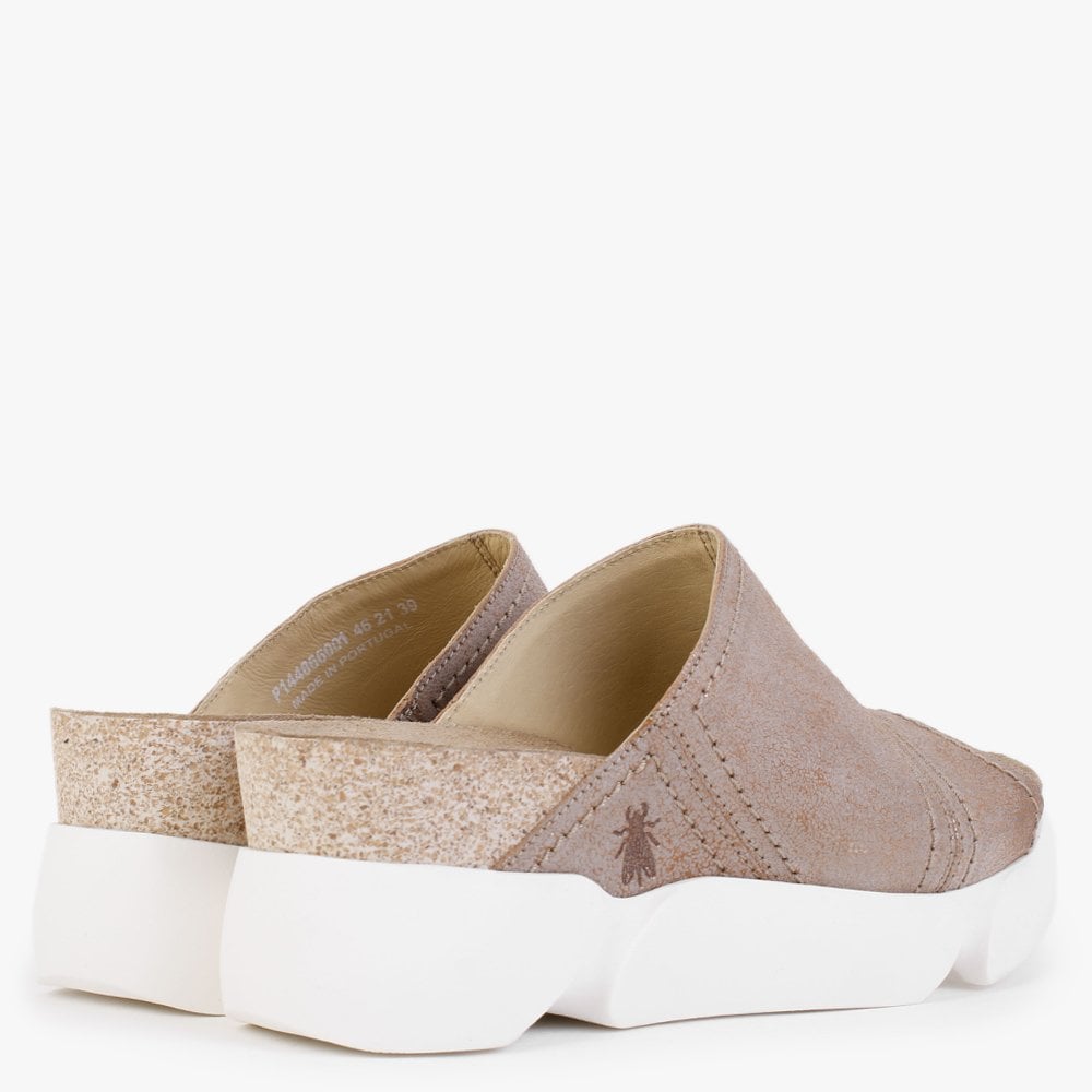 Sive Luna Leather Toe Loop Mules