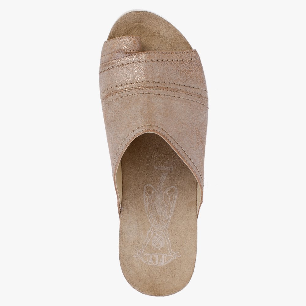 Sive Luna Leather Toe Loop Mules