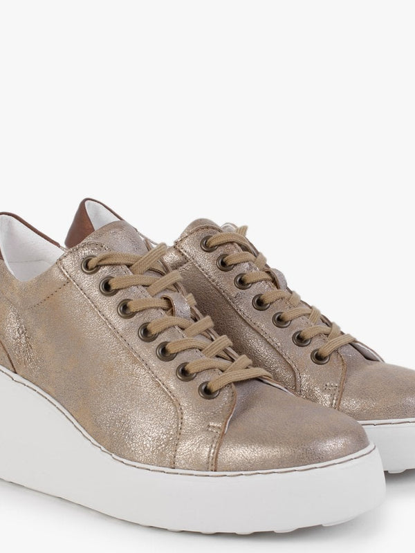 Dile Luna Leather Wedge Trainers