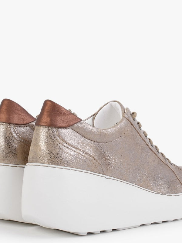 Dile Luna Leather Wedge Trainers