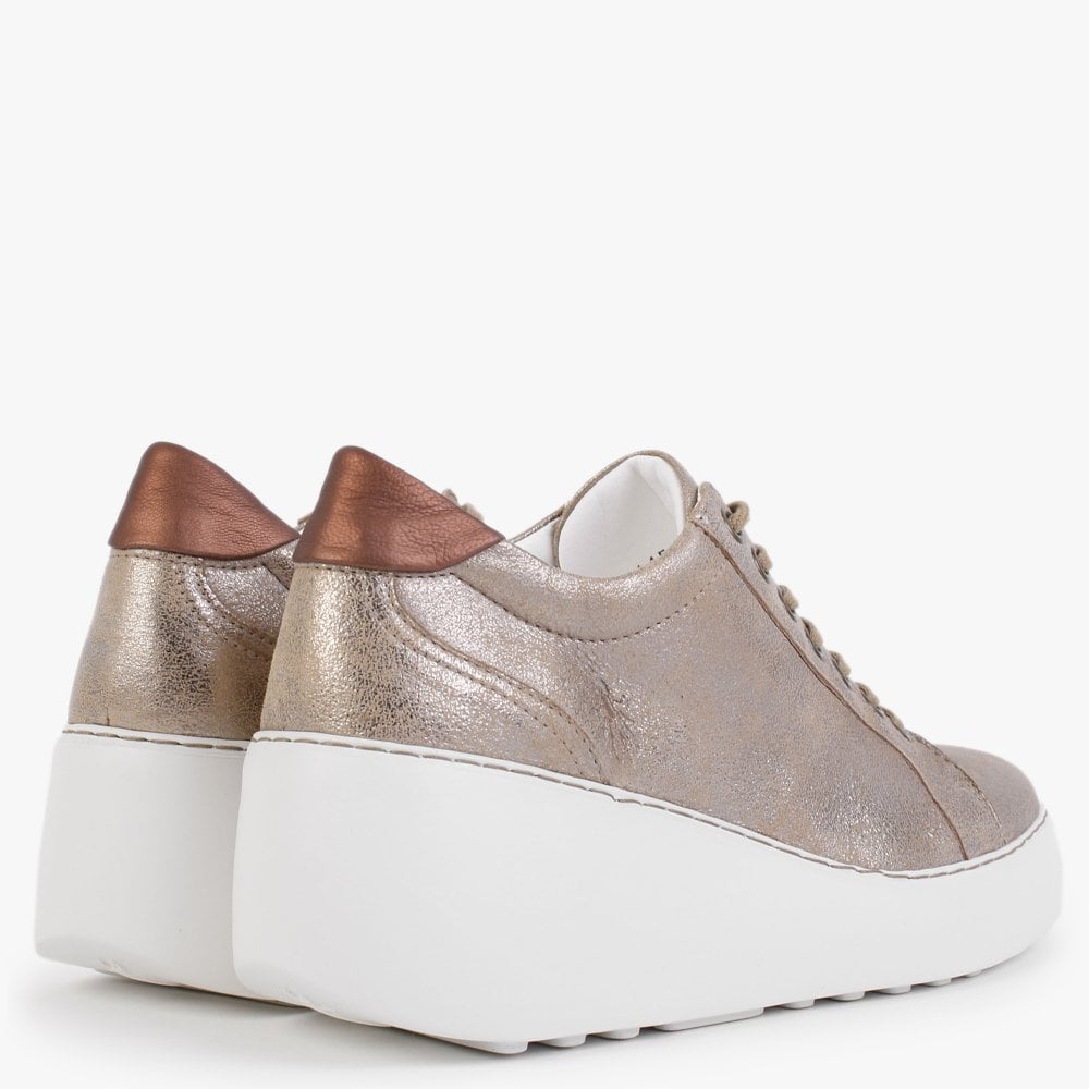 Dile Luna Leather Wedge Trainers
