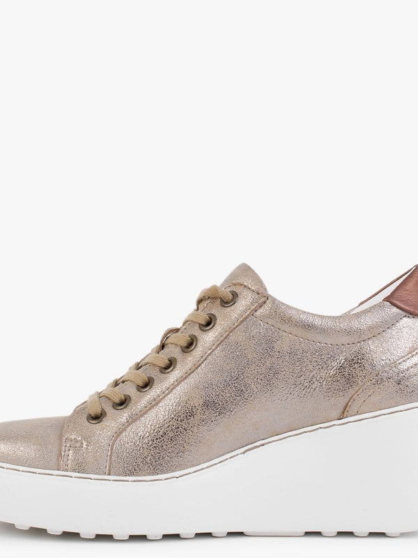 Dile Luna Leather Wedge Trainers