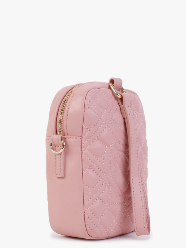 Diamond Quilted North South Pink Cross-Body Bag
