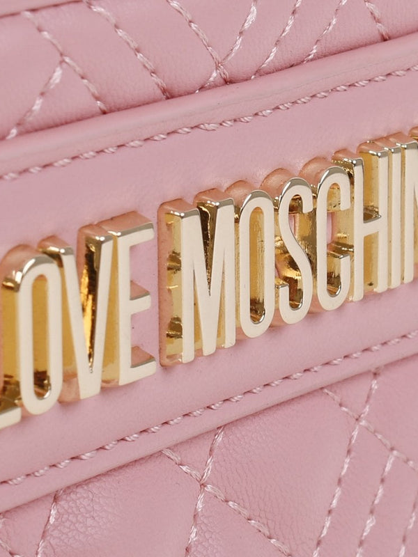 Diamond Quilted North South Pink Cross-Body Bag