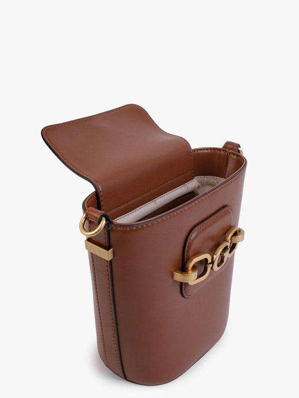 Hensely Whiskey Cross-Body Bucket Bag
