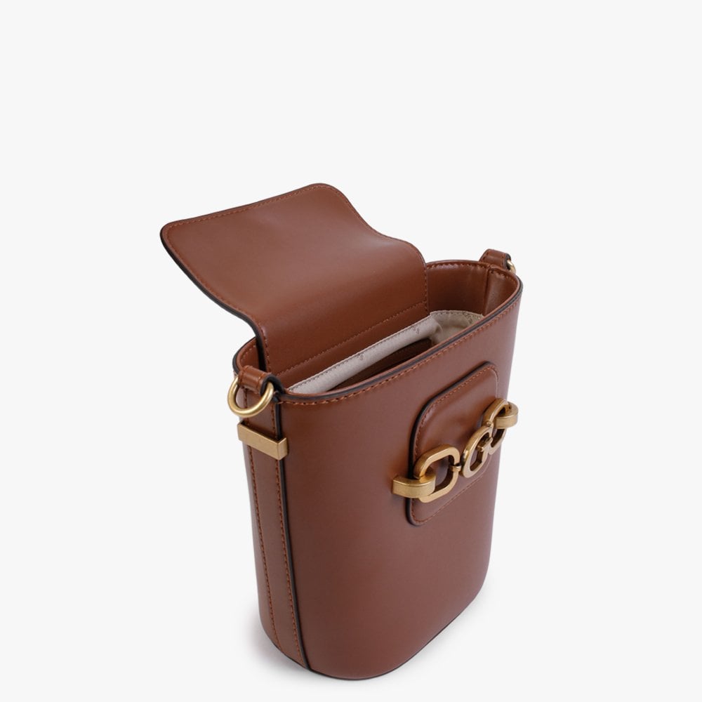 Hensely Whiskey Cross-Body Bucket Bag