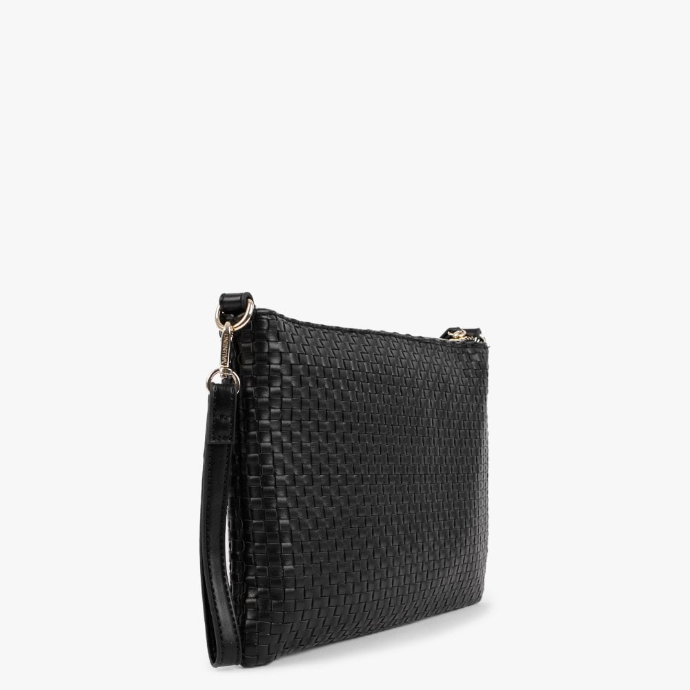 Daiquiri Black Woven Pochette Bag