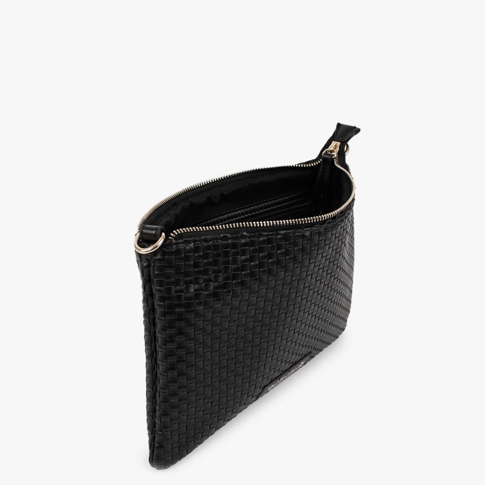 Daiquiri Black Woven Pochette Bag