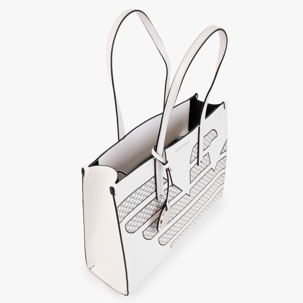 Frida II White Shopper Bag