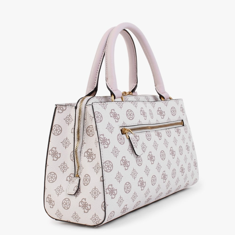 Briana Girlfriend Cream Logo Satchel Bag
