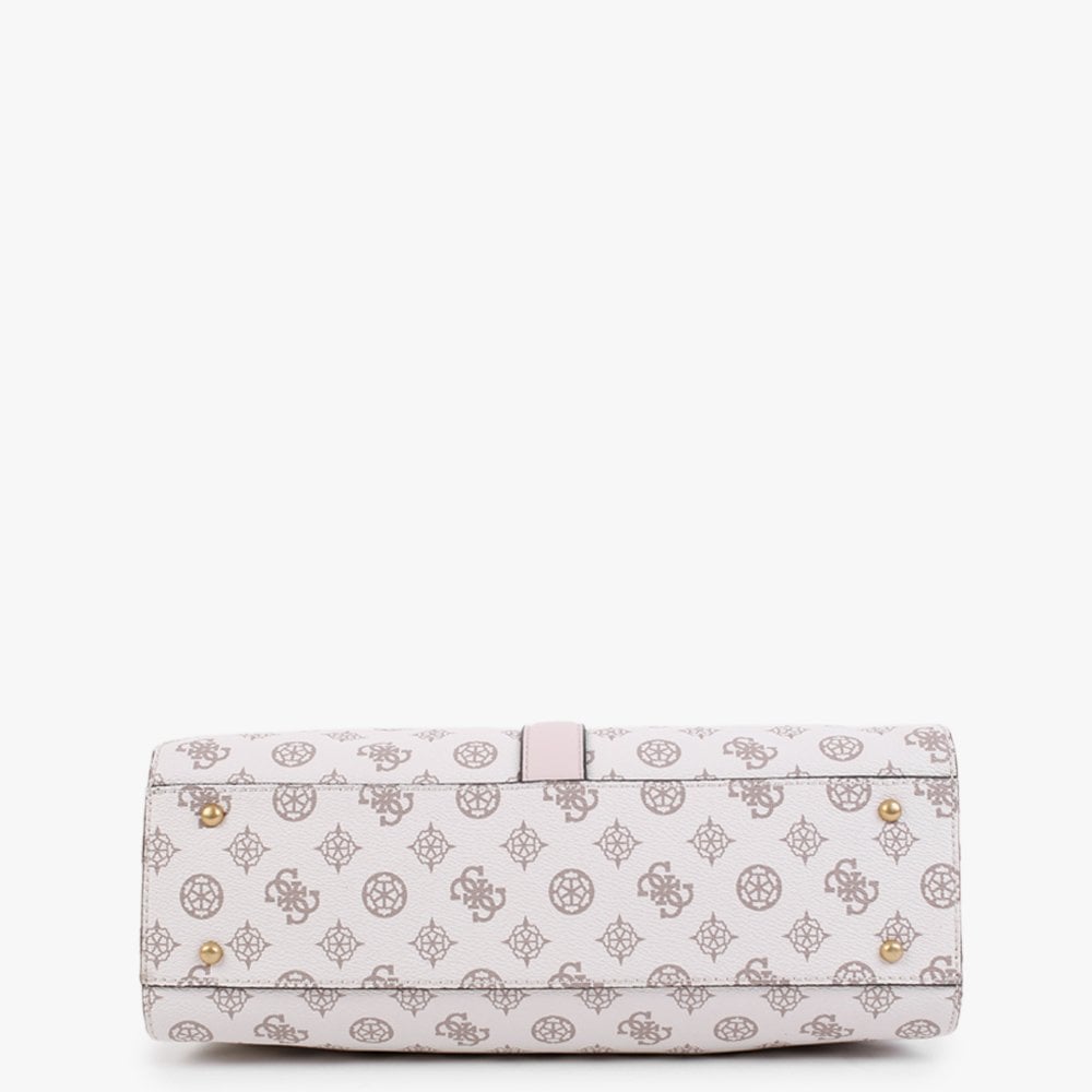 Briana Girlfriend Cream Logo Satchel Bag