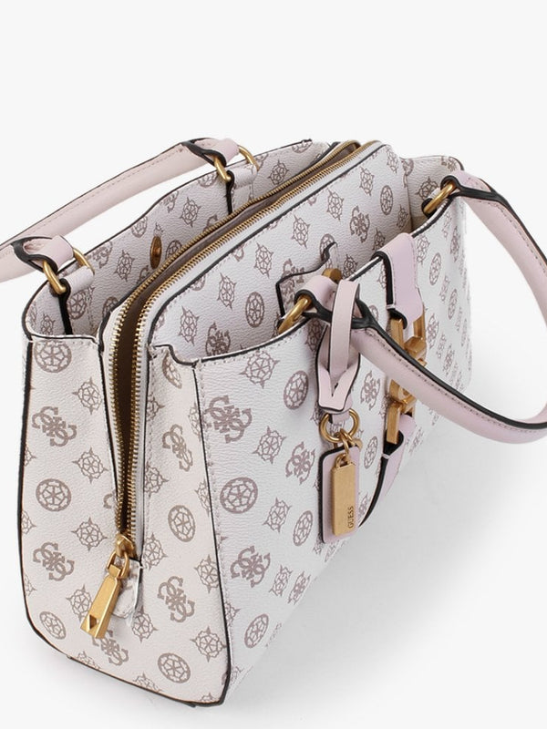 Briana Girlfriend Cream Logo Satchel Bag