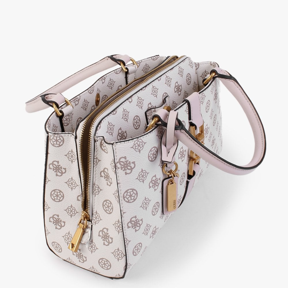 Briana Girlfriend Cream Logo Satchel Bag