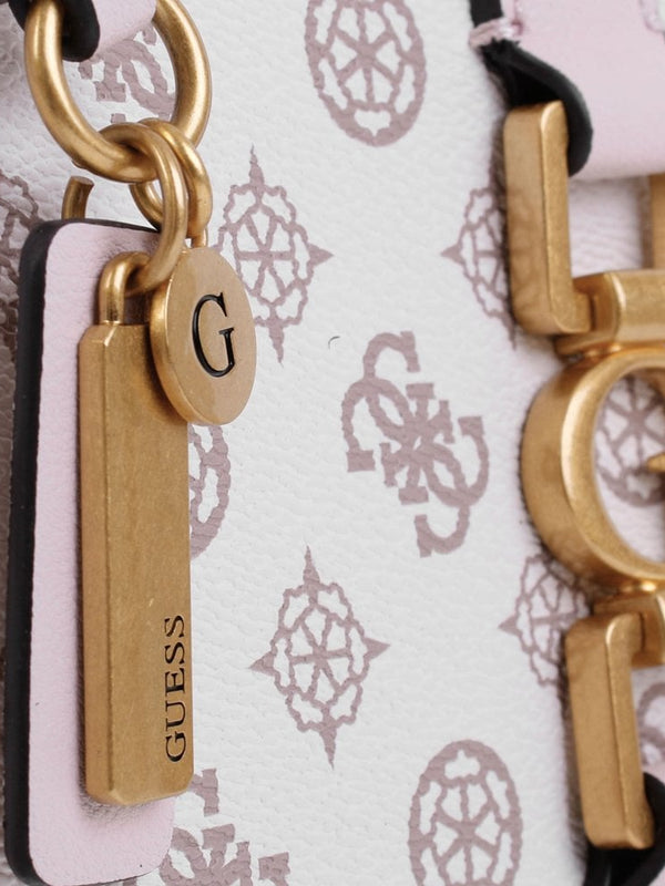 Briana Girlfriend Cream Logo Satchel Bag