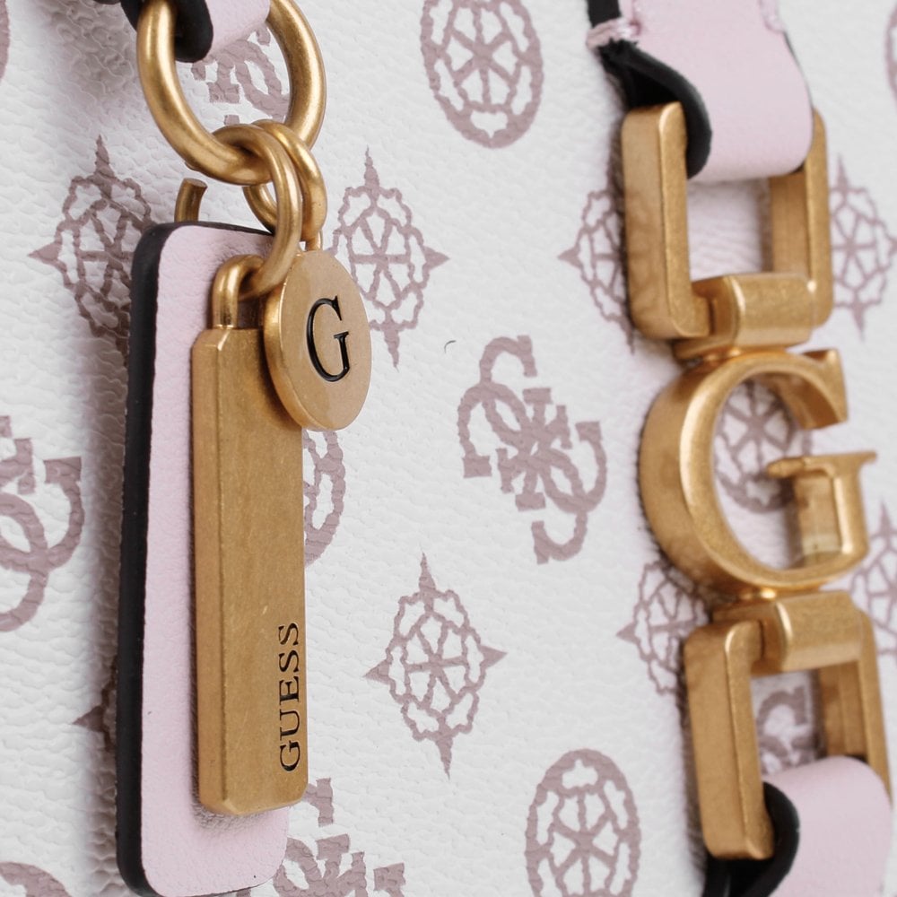 Briana Girlfriend Cream Logo Satchel Bag