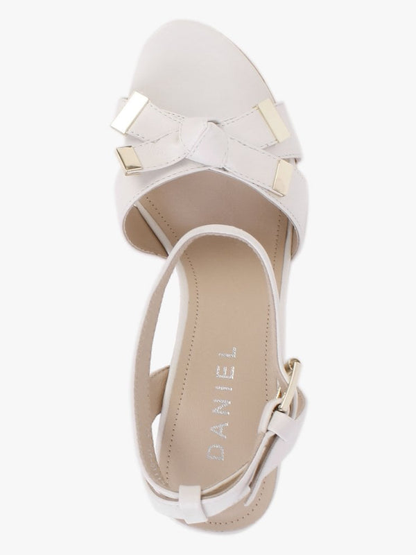 Sow Cream Leather Wedge Sandals