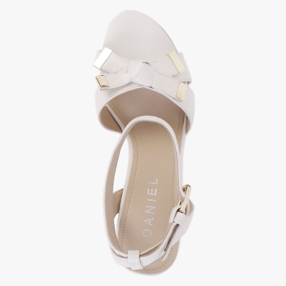 Sow Cream Leather Wedge Sandals