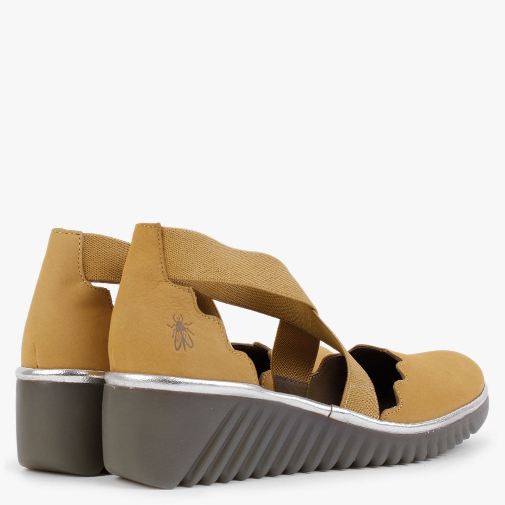 Lago Bumblebee & Silver Low Wedge Shoes