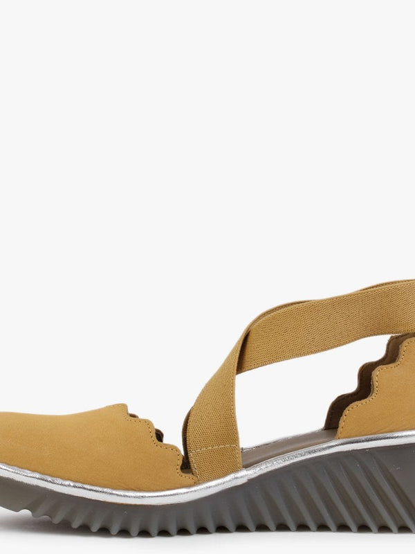 Lago Bumblebee & Silver Low Wedge Shoes